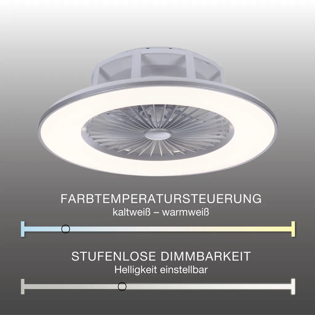 Selltec LED Deckenlampe Ventilator AIR 3 Stufen, Dimmbar, Fernbedienung CCT, Wohnzimmer Wohnzimmer, Schlafzimmer, Kinderzimmer 14646055 4 Selltec LED Deckenlampe Ventilator AIR 3 Stufen, Dimmbar, Fernbedienung CCT, Wohnzimmer Wohnzimmer, Schlafzimmer, Kinderzimmer 14646055 – Bild 4