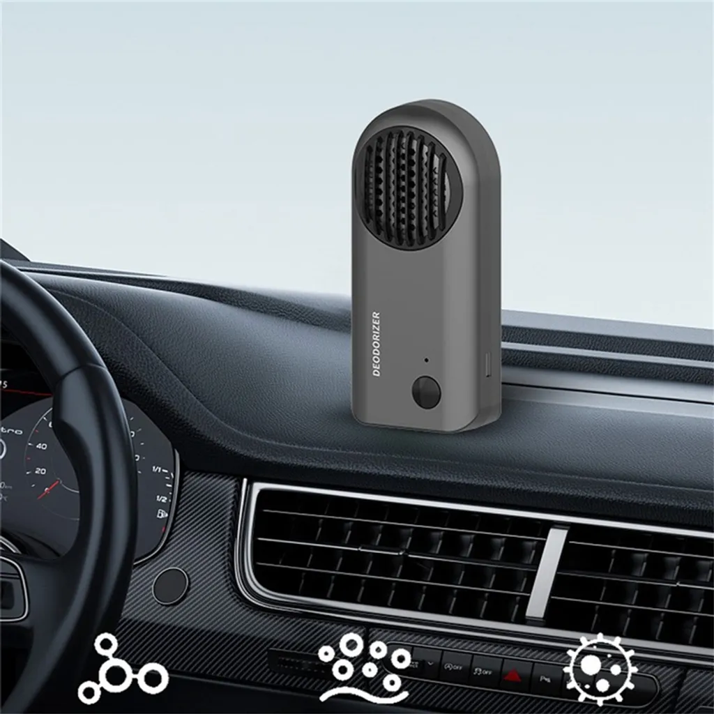 Auto-Luftreiniger, Ozon-Desodorierer, Wiederaufladbarer USB-Rauch-Deodorant-Sterilisator Zur Reinigung Von Formaldehyd 1 Auto-Luftreiniger, Ozon-Desodorierer, Wiederaufladbarer USB-Rauch-Deodorant-Sterilisator Zur Reinigung Von Formaldehyd