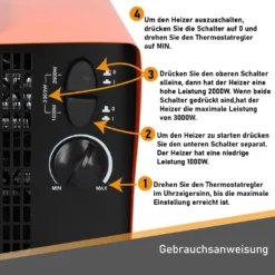 BTEC Keramik Elektroheizer 3 KW, Heizlüfter, Bauheizer, Frostwächter 16 BTEC Keramik Elektroheizer 3 KW, Heizlüfter, Bauheizer, Frostwächter -Luft Wrame Haus Geschaft e2d481b7e61c00480b55242f7c075933