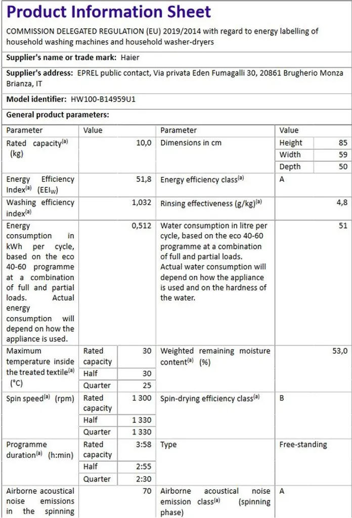 Haier HW100-B14959U1 Waschmaschine Frontlader 10kg Dampf AquaProtect 7 Haier HW100-B14959U1 Waschmaschine Frontlader 10kg Dampf AquaProtect – Bild 7