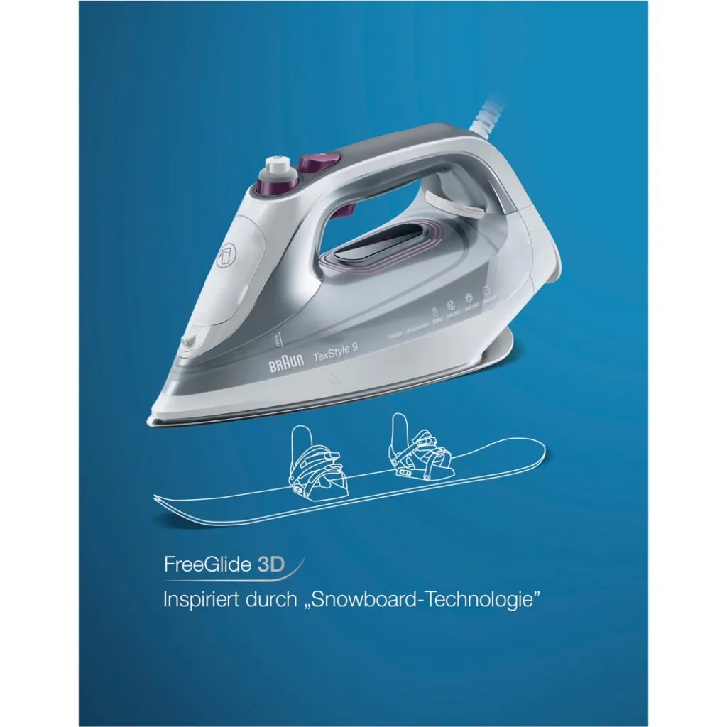 Braun SI 9187 EWH TexStyle 9 Dampfbügeleisen Weiß 2 Braun SI 9187 EWH TexStyle 9 Dampfbügeleisen Weiß – Bild 2