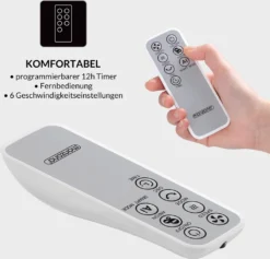 Monzana Turmventilator 6 Geschwindigkeitsstufen 120cm 3 Modi Timer Fernbedienung -Luft Wrame Haus Geschaft e4d3622d20665c54534c7734a2f449a5