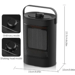 Heizlüfter Energiesparend 1500W, Elektrisch Heizung, PTC Keramik Heizung, Überhitzungs Und Kippschutz, 3 Heizstufen, 70° Oszillation, Für Zimmer, Büro, Wohnräume -Luft Wrame Haus Geschaft e546c533950177a031d416330b5bc454