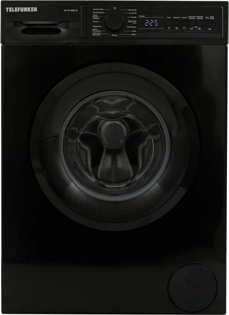Telefunken W-9-1400-B Waschmaschine (9 Kg / 1400 U/Min) Mit LED Display, Mengenautomatik, Dosierungsautomatik, Inverter Motor 7 Telefunken W-9-1400-B Waschmaschine (9 Kg / 1400 U/Min) Mit LED Display, Mengenautomatik, Dosierungsautomatik, Inverter Motor – Bild 7