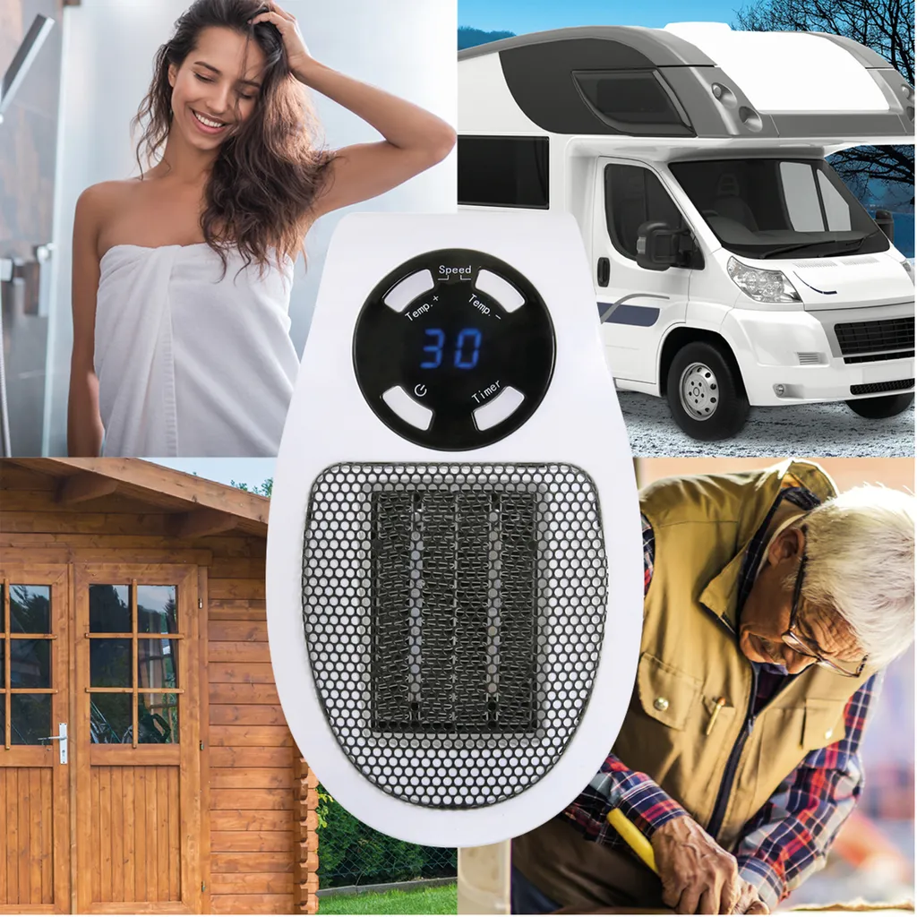 SUNTEC PTC Heizlüfter Steckdosen-Heizung Plug-in - Mit Thermostat, Timer, 500 Watt | 2 Ventilationsstufen, Elektrische Heizlüftung | Räume Bis 13 M² | Perfekt Für Schlafzimmer, Büro, Wohnung 4 SUNTEC PTC Heizlüfter Steckdosen-Heizung Plug-in - Mit Thermostat, Timer, 500 Watt | 2 Ventilationsstufen, Elektrische Heizlüftung | Räume Bis 13 M² | Perfekt Für Schlafzimmer, Büro, Wohnung – Bild 4