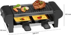 Clatronic Raclette Grill RG 3592 Schwarz / Party / Ideal Für 2 Personen / Tischgrill / Cool Touch-Gehäuse / Antihaftbeschichtet -Luft Wrame Haus Geschaft e8a085e13b62fec0a9c37c833e101eb8