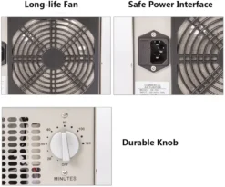 Ozongenerator Geruchskiller 3500mg/h Ozon Generator Luftreiniger Ozongerät Kommerzieller Für Zimmer, Rauch, Autos, Eigenartiger Geruch ，Schwarz -Luft Wrame Haus Geschaft ea0360c6c42d8b03d68c36aa2624473e