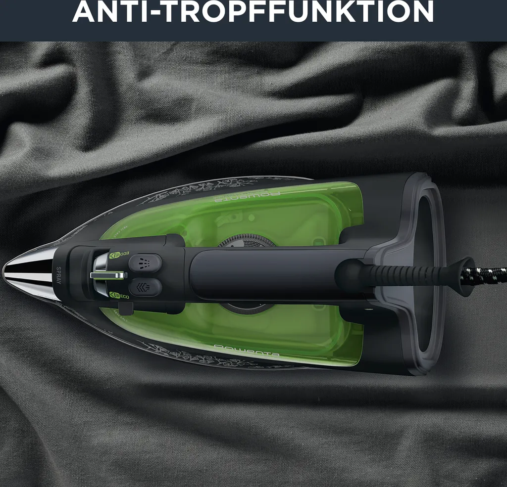 Rowenta DW6030 Eco Intelligence Dampfbügeleisen - Schwarz/ Grün 4 Rowenta DW6030 Eco Intelligence Dampfbügeleisen - Schwarz/ Grün – Bild 4