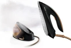 Philips GC8755/80, Dampfbügeleisen, SteamGlide Plus-Sohle, 1,8 M, 450 G/min, Schwarz, Kupfer, 120 G/min -Luft Wrame Haus Geschaft ed2f8cebb5a3de82138658fb13850a2c