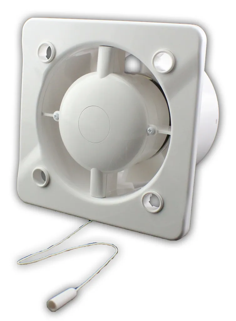 Badlüfter Lüfter Ventilator Deckenlüfter Badventilator Rückstauklappe Ø 125 Mm Zugschaltung Weiß 2 Badlüfter Lüfter Ventilator Deckenlüfter Badventilator Rückstauklappe Ø 125 Mm Zugschaltung Weiß – Bild 2