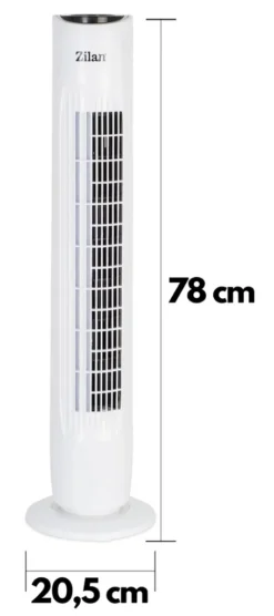 Zilan Turmventilator | 3 Stufen | 2 Modi | 7,5h Timer | Fernbedienung | Oszillierend | 23 Zilan Turmventilator | 3 Stufen | 2 Modi | 7,5h Timer | Fernbedienung | Oszillierend | -Luft Wrame Haus Geschaft f0723ba82897a6a22c2ec9a475585076
