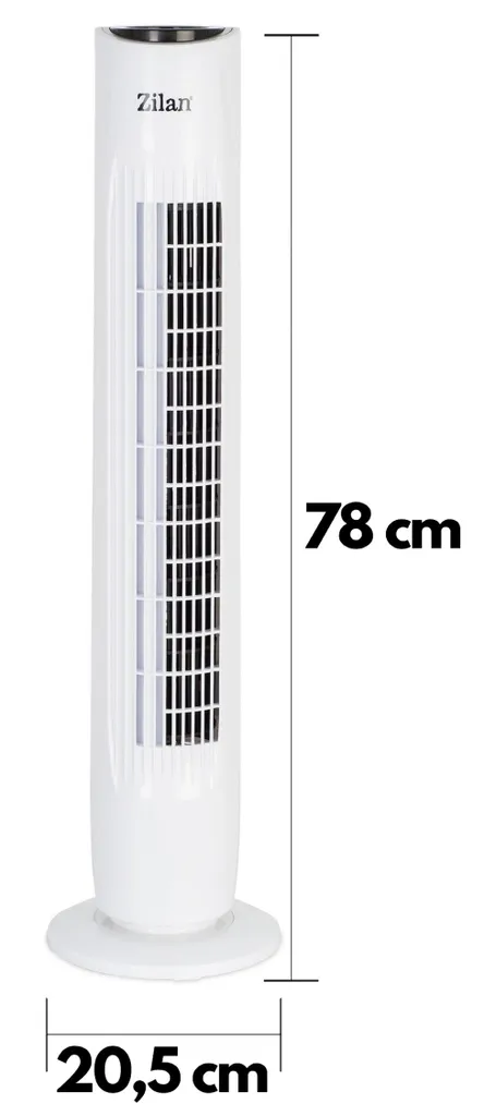 Zilan Turmventilator | 3 Stufen | 2 Modi | 7,5h Timer | Fernbedienung | Oszillierend | 12 Zilan Turmventilator | 3 Stufen | 2 Modi | 7,5h Timer | Fernbedienung | Oszillierend | – Bild 12