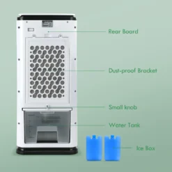 Aigostar Air Cooler, 3-in-1 Mobiles Klimagerät Ohne Abluftschlauch Mit Wasserkühlung, Luftkühler Mit Verdunstungskühlung, Ventilator, Luftbefeuchter, 7L Wassertank, Fernbedienung, 12Std Timer, 75W -Luft Wrame Haus Geschaft f0e2582b8cb3b55ac3c43311a0422b77