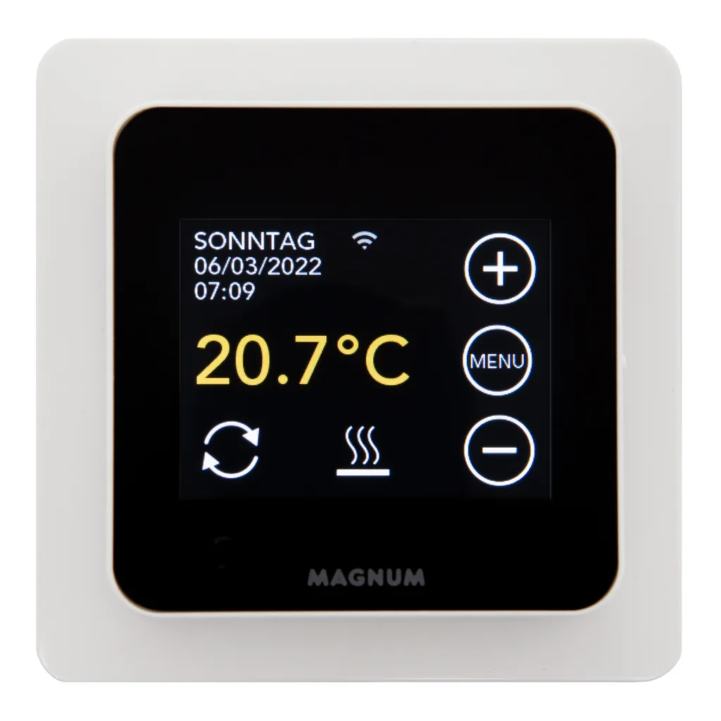 Magnum MRC WiFi Smart Thermostat/ Raumregler Mit Bodenfühler Für Fußbodenheizung, Elektro-Heizung, Konvektor, Tuya Smart App 1 Magnum MRC WiFi Smart Thermostat/ Raumregler Mit Bodenfühler Für Fußbodenheizung, Elektro-Heizung, Konvektor, Tuya Smart App