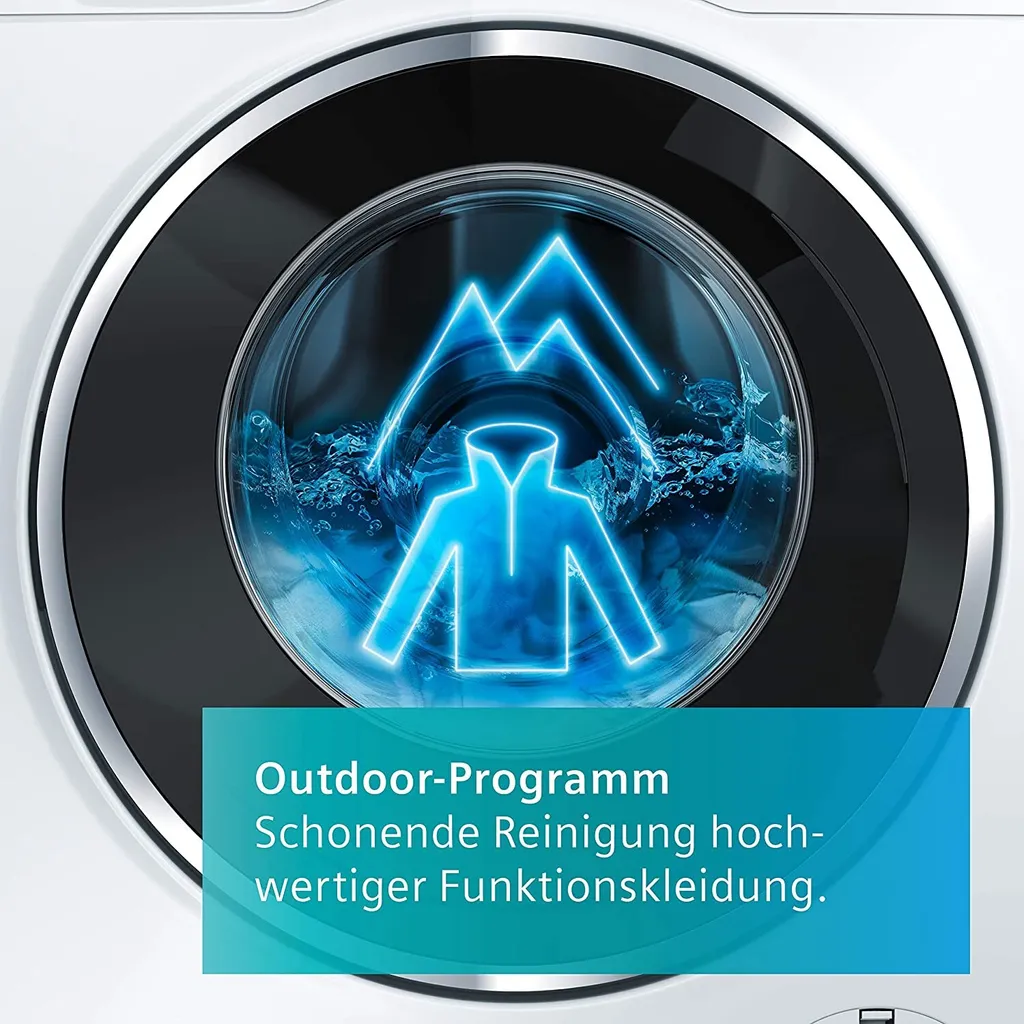 Siemens WG54G105EM IQ500 Waschmaschine, 10 Kg, 1400 UpM, Antiflecken-System Entfernt 4 Fleckenarten, Outdoor-Programm Schonende Reinigung, SpeedPack L Beschleunigen Sie Ihre Programme Weiß 4 Siemens WG54G105EM IQ500 Waschmaschine, 10 Kg, 1400 UpM, Antiflecken-System Entfernt 4 Fleckenarten, Outdoor-Programm Schonende Reinigung, SpeedPack L Beschleunigen Sie Ihre Programme Weiß – Bild 4