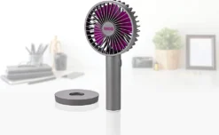 Unold 86620 Breezy II Handventilator Magnetisch Standfuß Spiegel 4W 5-stufig -Luft Wrame Haus Geschaft f21f8ddfdd9b334276781d411afe9796