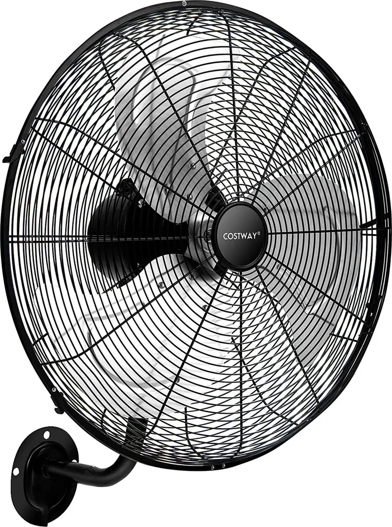 COSTWAY Φ56cm Wand-Ventilator Industriell, Oszillierend Ventilator 3 Stufen Für Lager, Treibhaus, Werkstatt, Terrasse Und Keller 1 COSTWAY Φ56cm Wand-Ventilator Industriell, Oszillierend Ventilator 3 Stufen Für Lager, Treibhaus, Werkstatt, Terrasse Und Keller