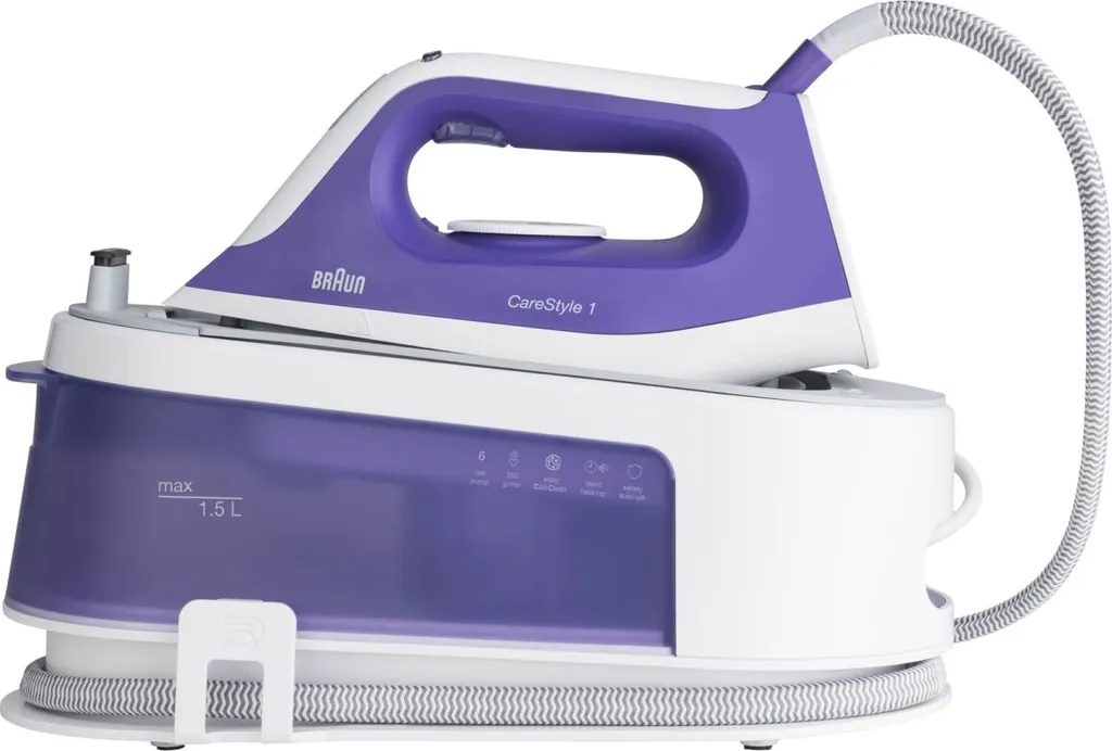 Braun CareStyle 1 IS 1014 VI Dampfbügelstation Weiß/violet 2 Braun CareStyle 1 IS 1014 VI Dampfbügelstation Weiß/violet – Bild 2