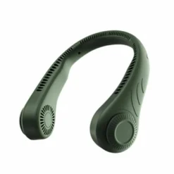 Tragbarer Mini Fan Nackenbügel Klingenloser Hängender Halsventilator Lazy Neck Hanging Cooler USB Wiederaufladbar USB, Grün -Luft Wrame Haus Geschaft f5f54f8def94e2e08cb95949797fb258