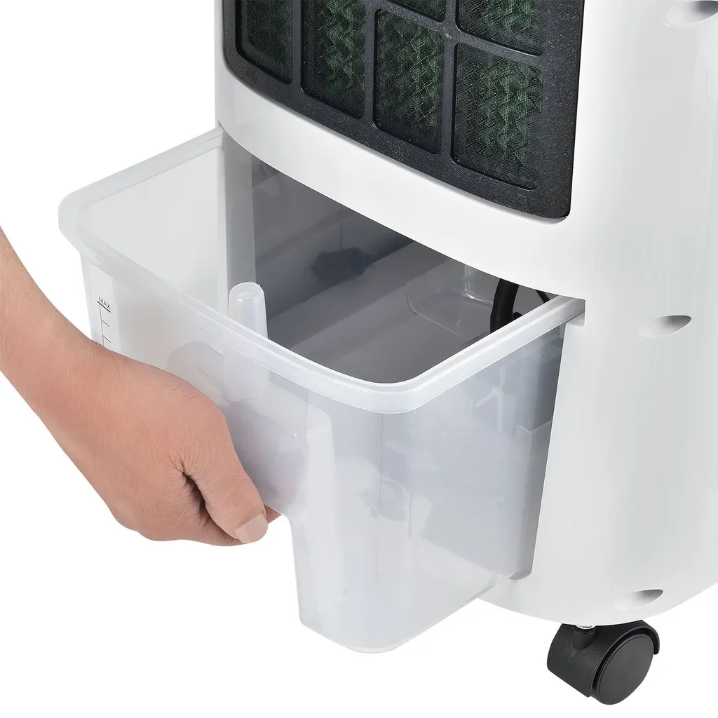 Juskys Mobile Klimaanlage Mit Fernbedienung, Schwingfunktion & Timer – Klimagerät 65 Watt 76 Cm – Luftkühler 3 Geschwindigkeiten – Weiß 16 Juskys Mobile Klimaanlage Mit Fernbedienung, Schwingfunktion & Timer – Klimagerät 65 Watt 76 Cm – Luftkühler 3 Geschwindigkeiten – Weiß – Bild 16