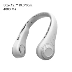 2000mah Persönlicher Nackenventilator, Hals Fan, Wiederaufladbare Ice Freihändiger Tragbarer Ventilator Weiß -Luft Wrame Haus Geschaft fad63bfe04b3457a3d8372a7c0e7bc68