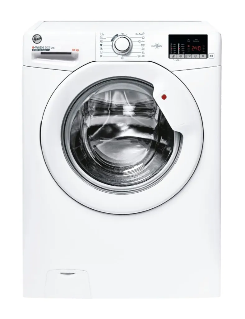 Hoover H-WASH 300 H3W4 4102DE/1-S Waschmaschine / 10 Kg / 1400 U/Min / Smarte Bedienung Mit NFC-Technologie / Symbolblende / Minutengenaue Restlaufzeitanzeige 2 Hoover H-WASH 300 H3W4 4102DE/1-S Waschmaschine / 10 Kg / 1400 U/Min / Smarte Bedienung Mit NFC-Technologie / Symbolblende / Minutengenaue Restlaufzeitanzeige – Bild 2