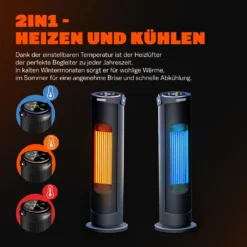 Monzana Keramik Heizlüfter 2000W 4 Betriebsmodi 15-35°C Energiesparend 70° Oszillation Timer Leise Fernbedienung Elektroheizung Heizstrahler, Farbe:schwarz -Luft Wrame Haus Geschaft fb188936db7997fc7f72762d355c2aef