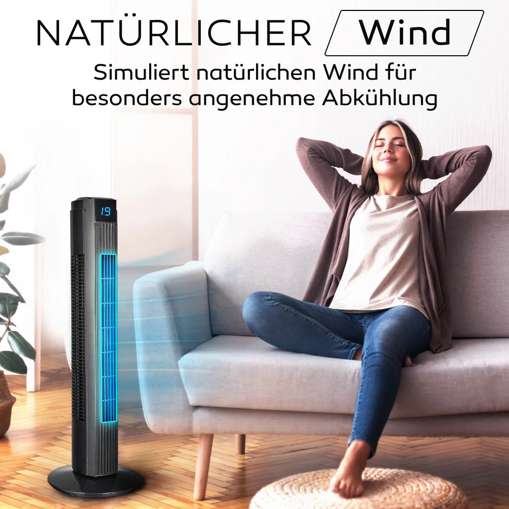 Turmventilator Mit Fernbedienung Leise 80 Cm Ventilator Timer Säulenventilator 7 Turmventilator Mit Fernbedienung Leise 80 Cm Ventilator Timer Säulenventilator – Bild 7