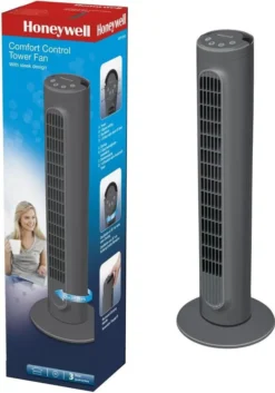 Honeywell HYF1101E4 Comfort Control Turmventilator, 55°-Oszillation, Timer, 3 Stufen, 36 Watt, Anthrazit -Luft Wrame Haus Geschaft fbcf62020444e1820791a4670e9866a4