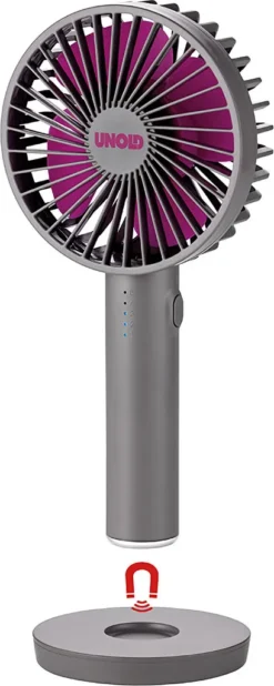 Unold 86620 Breezy II Handventilator Magnetisch Standfuß Spiegel 4W 5-stufig -Luft Wrame Haus Geschaft fd9859a3638a8b4172b97e572b01fe83