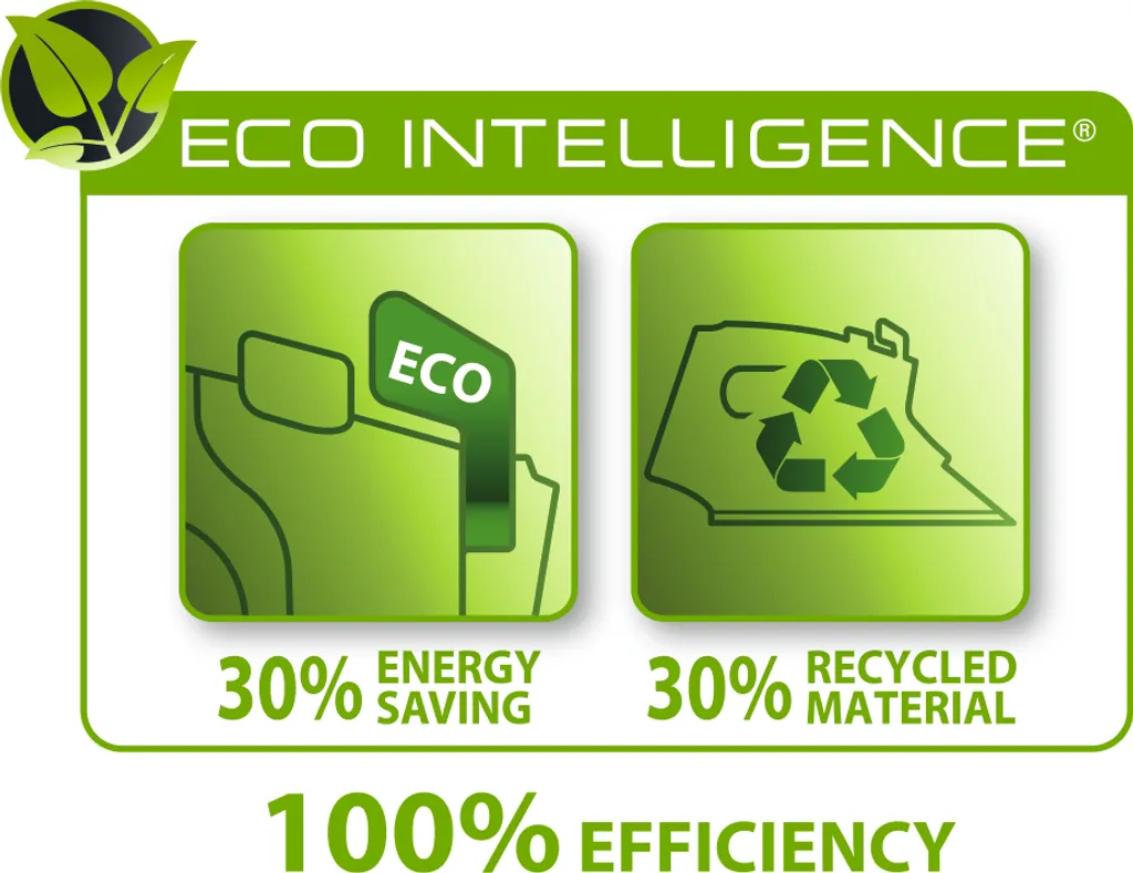 Rowenta DW6030 Eco Intelligence Dampfbügeleisen - Schwarz/ Grün 6 Rowenta DW6030 Eco Intelligence Dampfbügeleisen - Schwarz/ Grün – Bild 6