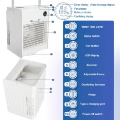 5in1 Tragbarer Mini Klimaanlagen Lüfter Desktop Mobile Klimageräte Luftbefeuchter Kühler Luftventilator 17 5in1 Tragbarer Mini Klimaanlagen Lüfter Desktop Mobile Klimageräte Luftbefeuchter Kühler Luftventilator -Luft Wrame Haus Geschaft fee3c2de1ea8618f379ecac5f688632a